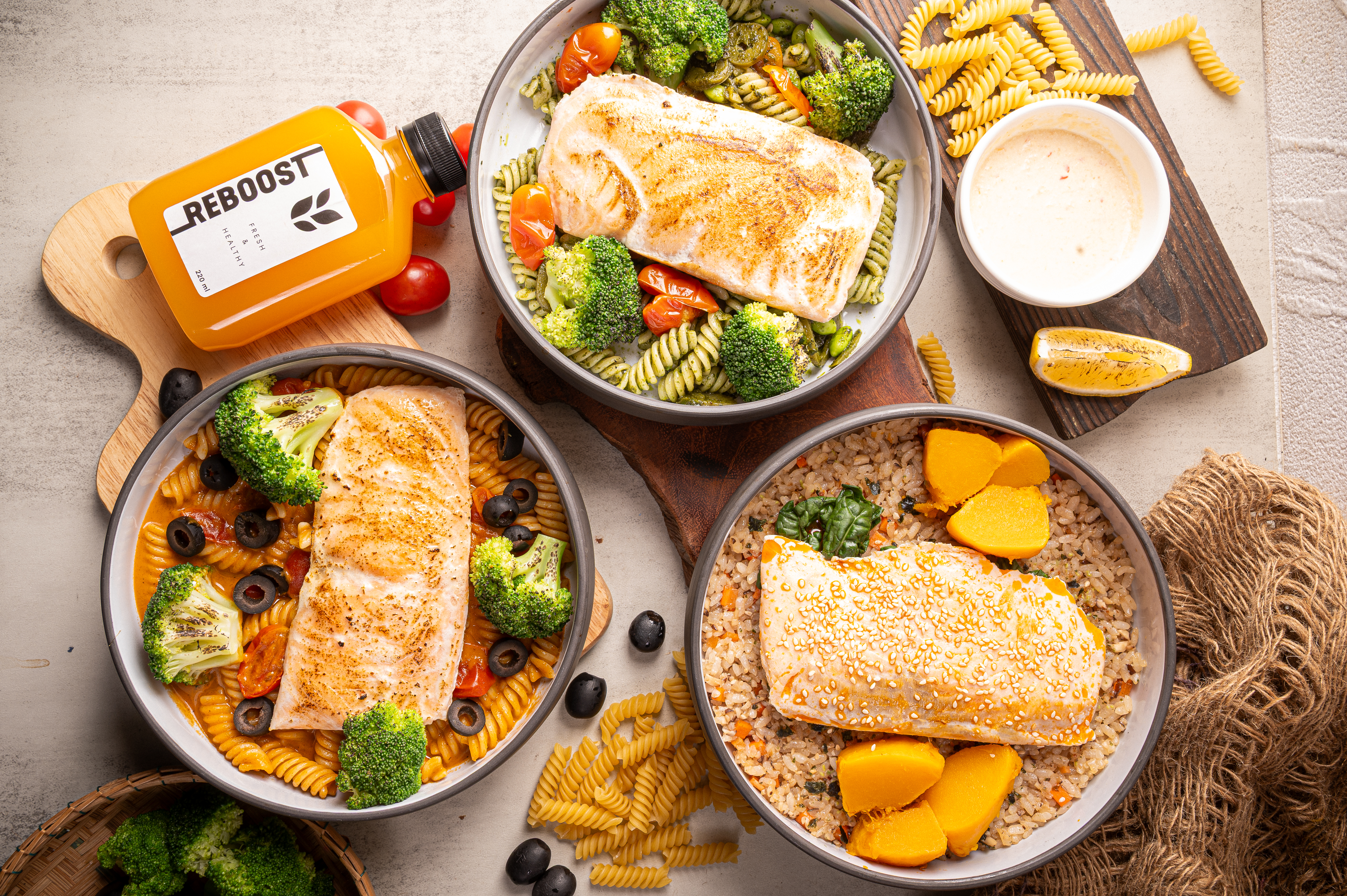 Fresh wholesome food bowls
