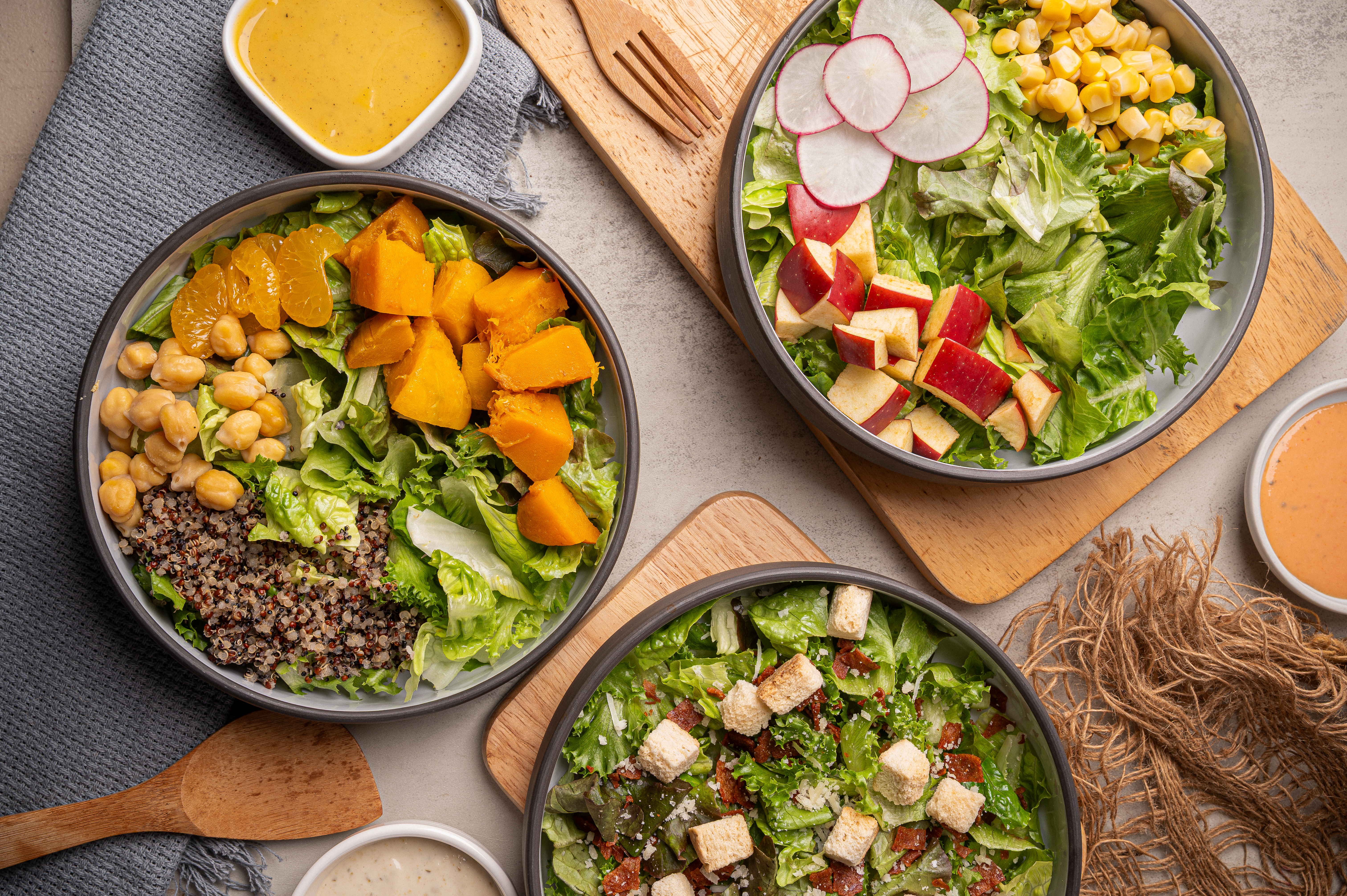 Fresh wholesome food bowls