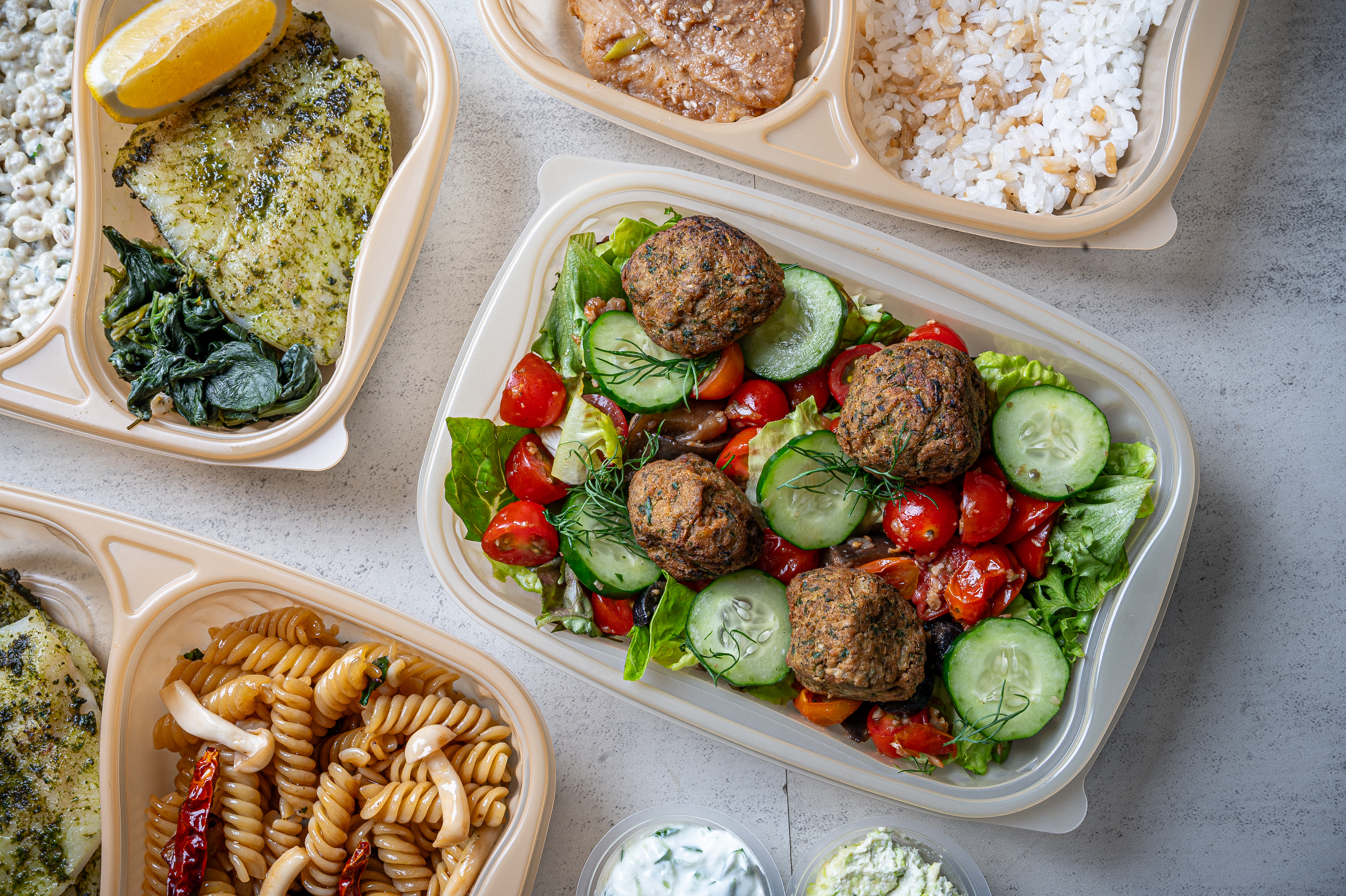 Fresh wholesome food bowls