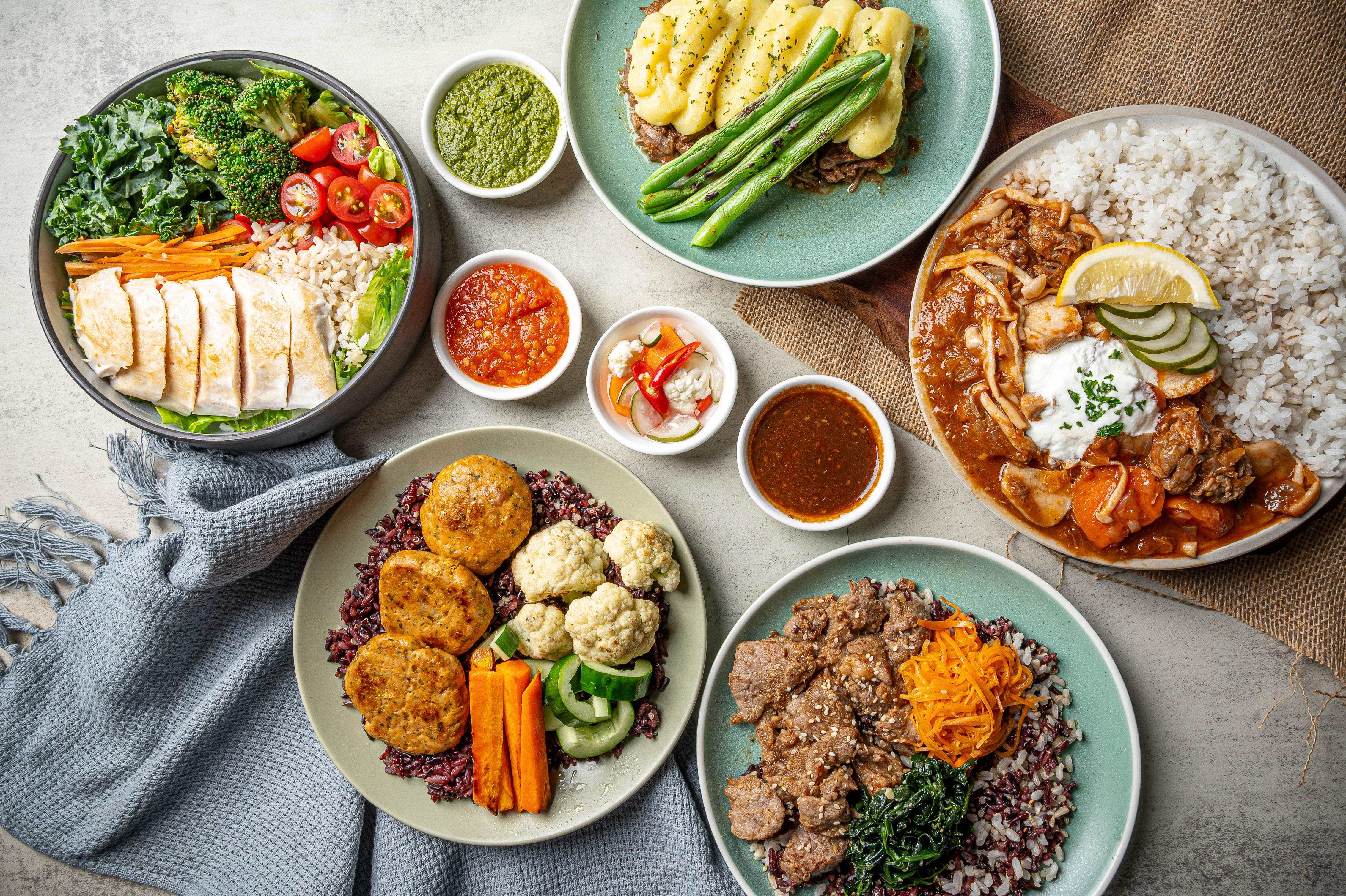 Fresh wholesome food bowls