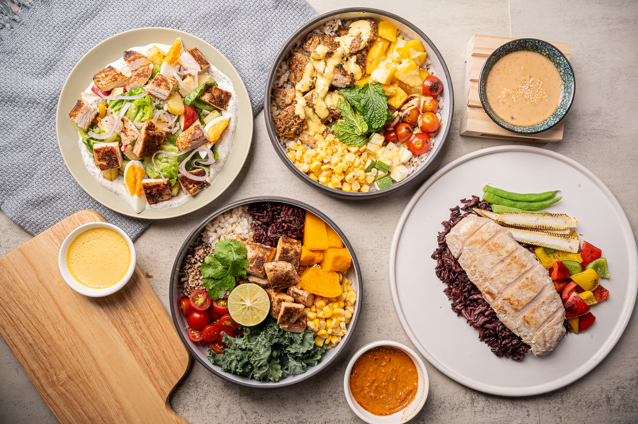 Fresh wholesome food bowls