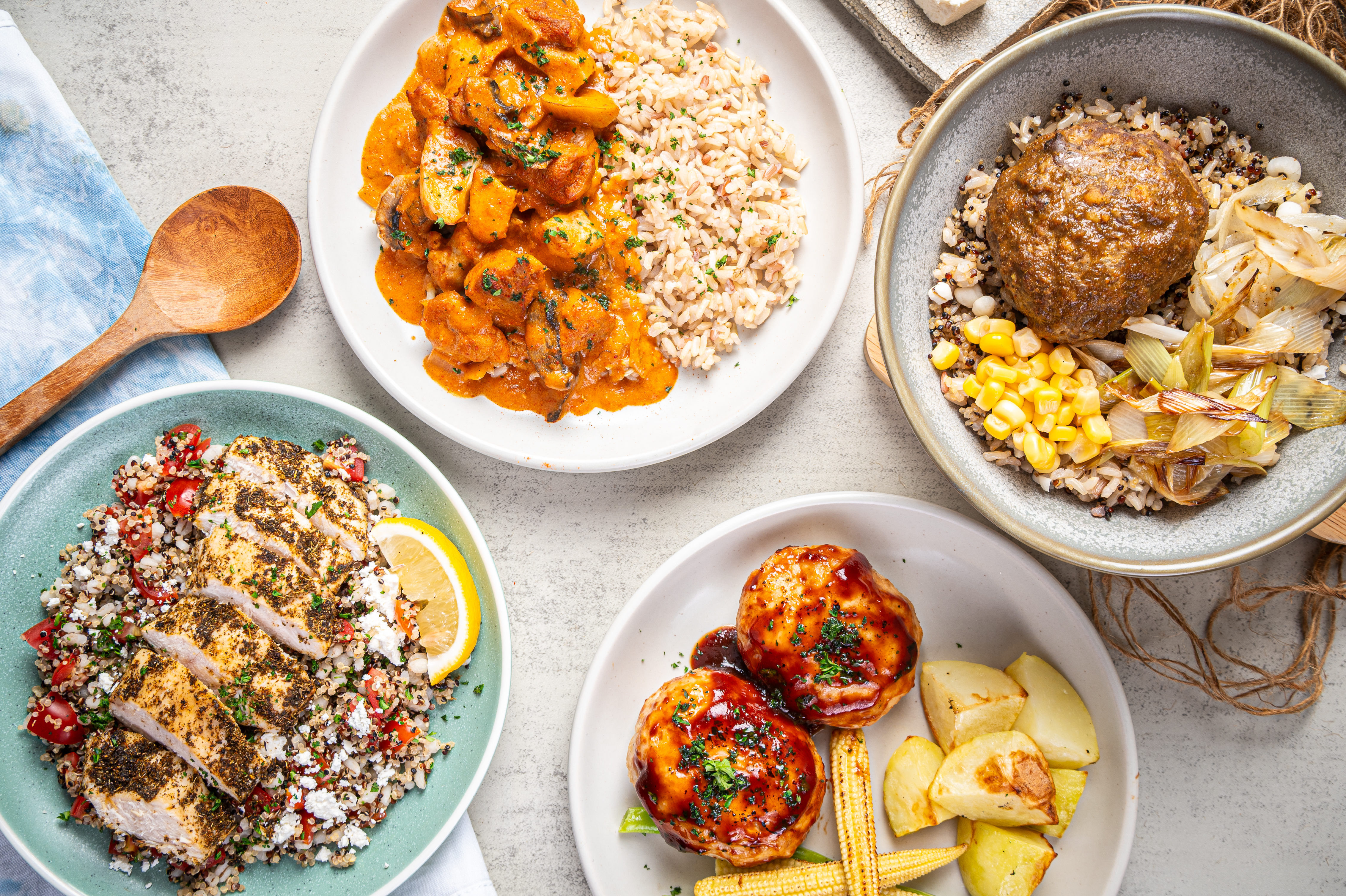 Fresh wholesome food bowls