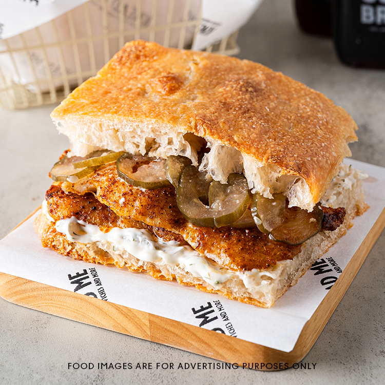 Focaccia Cajun Fish & Tartar