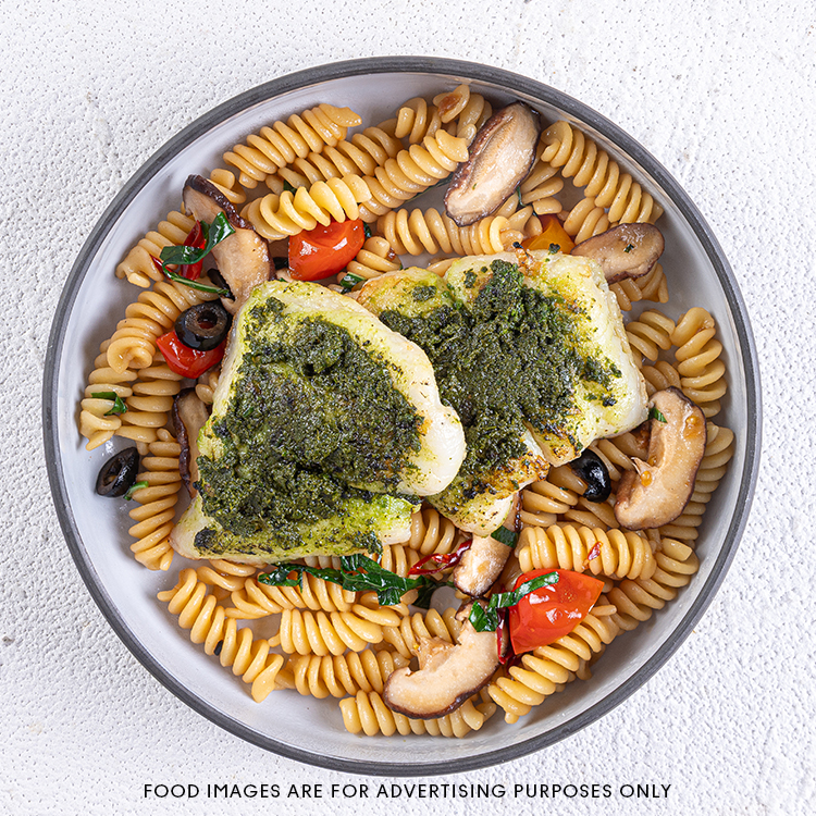 Pesto Fish Aglio Pasta