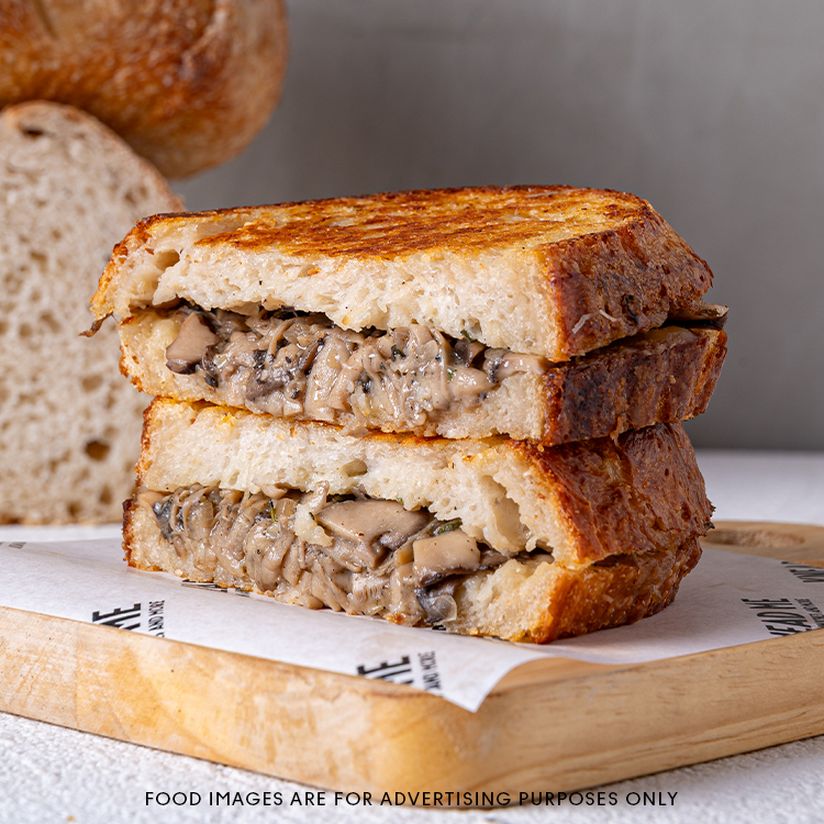 Grilled Sourdough Truffle Cheese & Mushroom